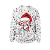 男性のセーターメンメン女性醜いクリスマスジャンパー3Dクリスマスツリーギフトソックスベルズボールトナカイトナカイ印刷