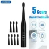 Brosse à dents ultrasonique Sonic électrique USB Charge brosses à dents lavable blanchissant dents douces tête de brosse adulte minuterie JAVEMAY J110 220921