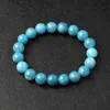 Reiki Aquamarine Braccialetti in perline Uomo Energia Quarzo Guarigione Donne lucidate in pietra naturale Bangle di gioielli Aeroides Pulsera