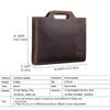 Briefcases Genuine Leather Men's Handbags Retro Crazy Horse Men Tote Bag Shoulder Messenger Business Briefcase Laptop Bags