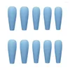 False unhas 24pcs azul sweet curta curta na unha