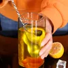 Cucchiaio da cocktail con forchetta Doppie teste Acciaio inossidabile Manico lungo Whisky Cucchiaio per mescolare il vino Shaker Muddler Agitatore Accessori per bar