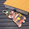 2022 Designer Keychains Animal Style Classic New Year Decoration Car Key Chain Cowhide Gifts Design for Man Woman 6 Option Top Quality baiying