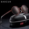 ￓculos de sol Barcur Black Goggle Male redonda Marca de luxo masculino Retro vintage Mulheres Sun UV400 Eyewear 220920