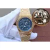 16 Color Jf 26574 Mens Watch Perpetual Calendar Moon Phase Cal 5134 Automatic Mechanical Multifunction Watches 18k Gold 41mm Blue Dial