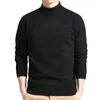 Herentruien Herentrui Effen truien Mock Neck Lente- en herfstkleding Dun mode-hemd Maat M tot 4XL 220921