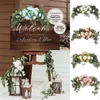 Weihnachtsdekorationen Künstlicher Kranz Türschwelle Blume DIY Hochzeit Zuhause Wohnzimmer Party Anhänger Wanddekoration Weihnachtsgirlande 220921