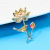 Broches Cindy Xiang Magpie en Flower for Women Emaille kleurrijke mode pin shirt accessoires vogel sieraden hoge qaulity