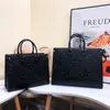 Bruin Originele Hoge Kwaliteit Mode Designer Luxe Handtassen Portemonnees ONTHEGO Tas Vrouwen Merk Klassieke Stijl Lederen Schoudertassen