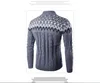 Men's Sweaters Winter Thick Warm Cashmere Christmas Sweater Stand Collor Slim Fit Pullover Men Classic Wool Knitwear Pull Homme