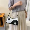 Sacs de soirée Mode Noir Blanc Hit Couleur Femmes Sac En Cuir PU Tai Chi Yin Yang Aisselles Épaule Femme Designer Totes Sac À Main