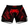 Herren-Shorts, Boxhose, Herren-Kampfkampftraining, bedruckt, schnell trocknend, Muay Thai, Übergröße S-4XL