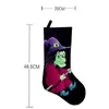 Halloween Décoration Chaussettes Avec Crâne Fantôme Imprimer Cadeau Sac Horreur Scène Décor Chaussette Pendentifs Événement Fête Fournitures RRB15603