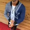 남성 자켓 봄 하이 스트리트 힙합 야구 자켓 프린트 코트 패션 Streetwear Letterman Outerwear Hippie Boho Style Jackets