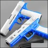 Gun Toys Kids Toy Model Gun With Jump Ejecting Outdoor Sports Mag Soft S For Boys Girls Pl Back Action Pistol Foam Blaster Play Educa Dhg8D