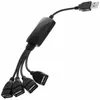 1 st nav USB2.0 Datordelare Socket 4 i 1 Multi-gränssnitt Expansion Laddning Power Cable Adapter för Windows 95/98/2000/