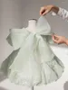 Mädchenkleider mit kurzen Ärmeln, Hochzeitskleid, glitzernde Blumen, wunderschön für eine sehr elegante Prinzessin