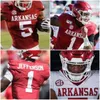 Özel 5 Darren McFadden Futbol Forması Arkansas Koleji 16 Treylon Burks KJ Jefferson 92 Ball Boyd Dikişli Forma Erkekler Kadın Kırmızı Beyaz 150th