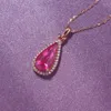 Mukety 18K Rose Gold Water Drop Wispe Srebrny kolor Wisida ślubny Naszyjnik dla kobiet urodzinowy Choker Biżuteria