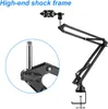 Microphone Arm Arm Arm Stand Boom Suspension with Shock Mount Wind Screen Pop-Up Firmpter Adapter Clip for Phone Holder Yeti X Broadcasting Voice Over Recording.