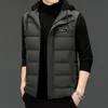 Men039s Down Parkas Brand Casual Fashion Windbreaker Sleeveless 90 Mens Duck Vest Jacket med Hood Puffer Weistcoat Winter CLO6619848