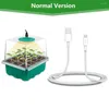 Grow Lights Plant Seed Starter Trays Kit plantor Tray med lätt växthus som växer hål 60 cell per 5 Pack6069972