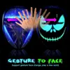 Party Masks LED Full Color Face Changing Glowing App Control DIY Picture Programmerbar Halloween Cosplay Decor 220920