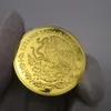 Gifts Mexico Liberty Gold Plated Coin Commemorative Eagle Snake Coins Collection