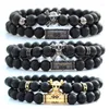 Strand EEN STUK Schedel Natuursteen Kralen Armbanden Voor Vrouwen Bransoletki Pulseras Hombre Heren Sieraden Armband Set Brazalete