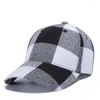 Boinas de beisebol Cap Hat Casquette Snapback Bones Plaid Casual Cotton Red Men Unisisex Male Women Pelated