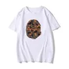 남성 디자이너 T 셔츠 폴로 블랙 흰색 공동으로 설계된 짧은 슬리브 남성 남성 여자 카모 인쇄 여름 티셔츠 티 크기 m-2xl