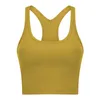 Yoga Outfit Anti-Epicentro Canotta Donna Push Up Racer-back Reggiseno sportivo Crop Top Fasciatura incrociata Raccolti 18 colori S21011