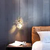 Hangende lampen 220V/110V moderne lichten Slaapkamer LED Volledig koperen kristal Noordse lamp Luminaire suspensie Decoratie Salon Hanging