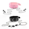 Beauty Items Breast Clips Collar sexy Toys for Women Couples Neck Nipple Clamps BDSM Bondage Slave Restraints Erotic Fetish Adult Product sexyy