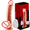Liquid Silicon Realistischer männlicher Dildo mit kabelgebundener Fernbedienungspaar und weibliches Sexspielzeug