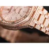 Relógio de luxo para homens relógios mecânicos mais alto grau suíço 15400 diamante rosegold marca esporte pulseiras