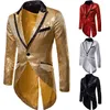 Men's Suits Blazers Mannen Shiny Gold Sequin Glitter Verfraaid Jas Nachtclub Wieden Party Jasje Stadium Zangers Kleding 220920