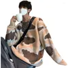 Herrtr￶jor Neploha Men's Retro tr￶ja Autumn Winter Cloud Graphic Casual Korean O Neck Streetwear Male Pullovers Vintage Man Tops