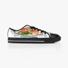 Stitch Shoes Custom Design Sneakers Hand Painted Canvas Men Women Orange Fashion Low Cut Breathable Trainers