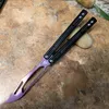 Nouveau Theone Balisong Orca Butterfly Trainer Couteau d'entraînement Lame en titane pas tranchante Noir G10 Poignée de canal Swing Jilt Couteaux EX10 Chimera Hom Cyoz Triton Squid BM51