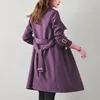 Dames039S Trench Coats Women Long Trench Coat Spring Autumn Ladies Double Breasted Windbreaker Casual Slim Office Coat vrouw S1655265