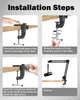 SEETOP 2 PCS C SHAPE DESK TABLE Mount Clamp for Microphoneアップグレードメタルマイクサスペンションブームシザーアームスタンド調整可能なネジ付きクランプ