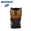 Chaussures de sécurité BONA Designers Cuir Randonnée Hommes Hiver En Plein Air Hommes Sport Trekking Montagne Athlétique Homme 220921