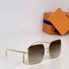 Neue Modedesign-Sonnenbrille 1714 mit quadratischem Metallrahmen, beliebter und schlichter High-End-UV400-Schutzbrille mit dekorativer Metallkette