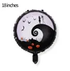 18 inch feestelijke folieballonnen Happy Halloween Decor Pumpkin Ghost Ballonnen Spider Cartoon Globos Kinderen Favors Toys Skull Bat Ballon Theme Decorations Supplies