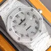 Straße Hip Hop Mode Marke Stil Intarsien 5a Zirkon Wasserdicht Voller Diamanten Uhr männer Feine Stahl Mechanische Handgelenk