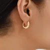 フープイヤリングは2つのサイドパールズサーキンハギークラシックパベスczクリスタル女性用小さな耳のピアスペンディエントギフト