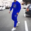 Men039s Tracksuit Couleur Couleur France Ricard 3D Printing Tshirt à manches longues 2 pièces Pantalons de jogging Suit Men Streetwear Trac8490418