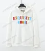 Xinxinbuy Men Designer Hoodie Sweaters Exquise Letter Print Katoen Casual Fashion Women Black White M-2XL