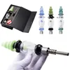 Kits NC por atacado Kit de colecionadores coloridos kit kit hookah ceamic quartzo unhas titânio unhas plástico clipe 510 rosca com pacote de caixa coletor de recipientes de cera